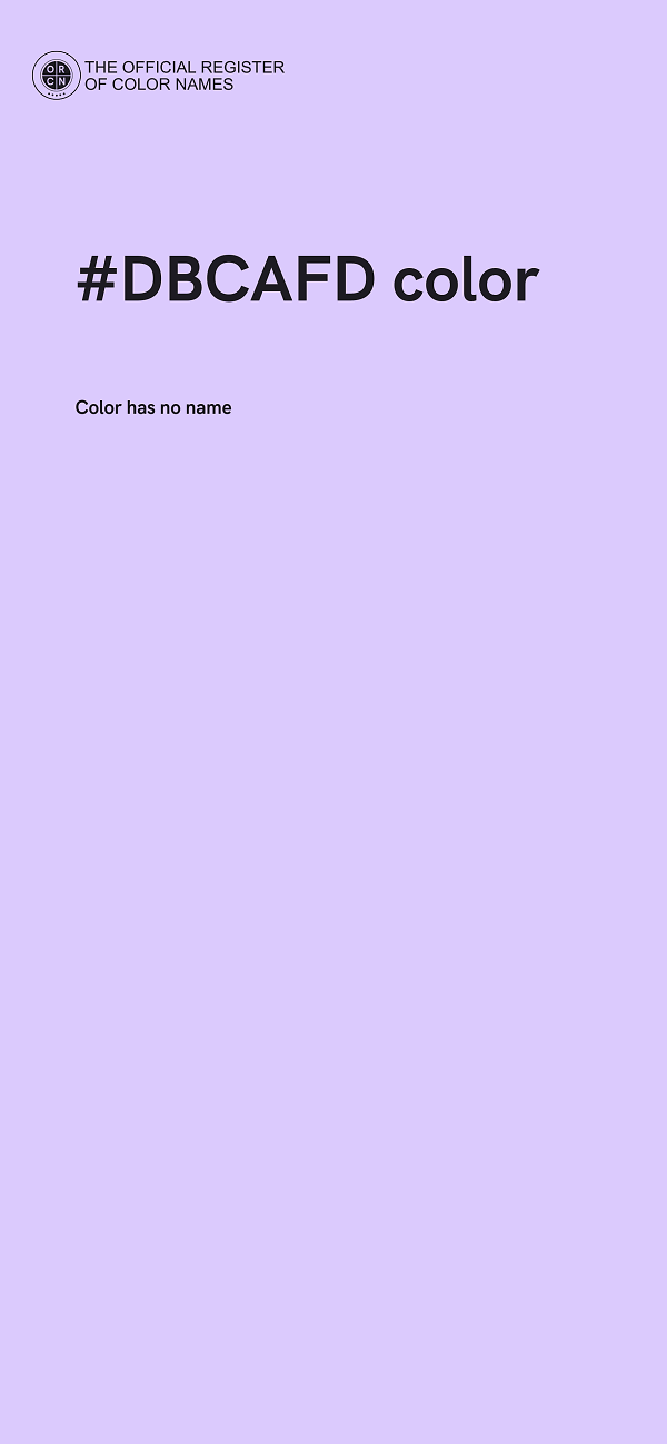#DBCAFD color image