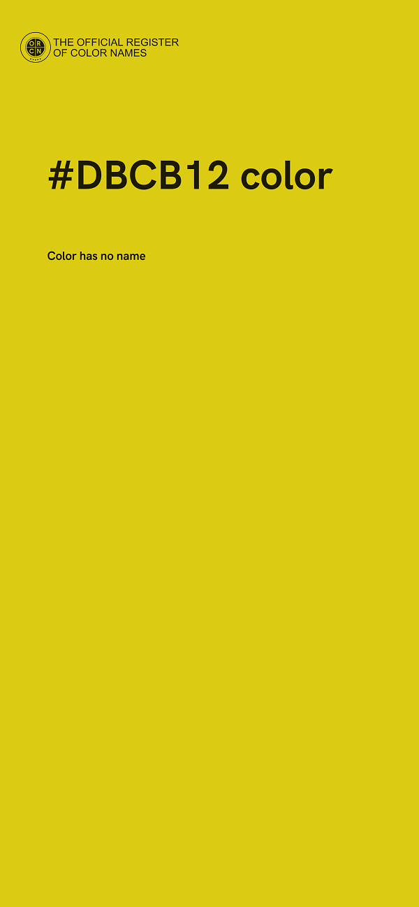 #DBCB12 color image
