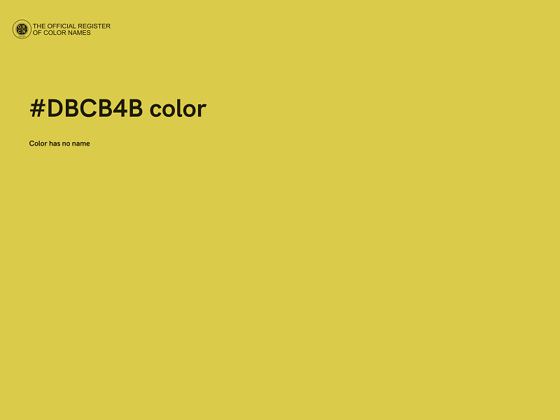 #DBCB4B color image