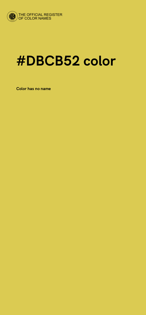 #DBCB52 color image