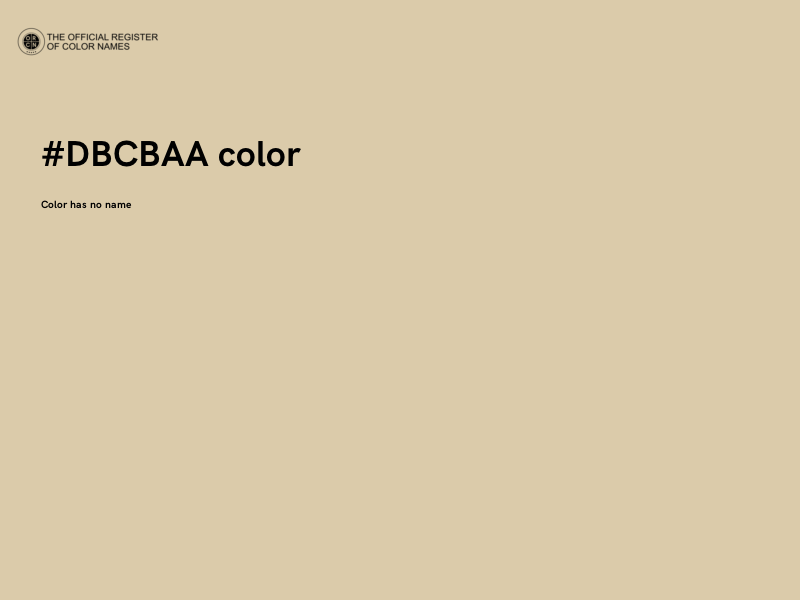 #DBCBAA color image