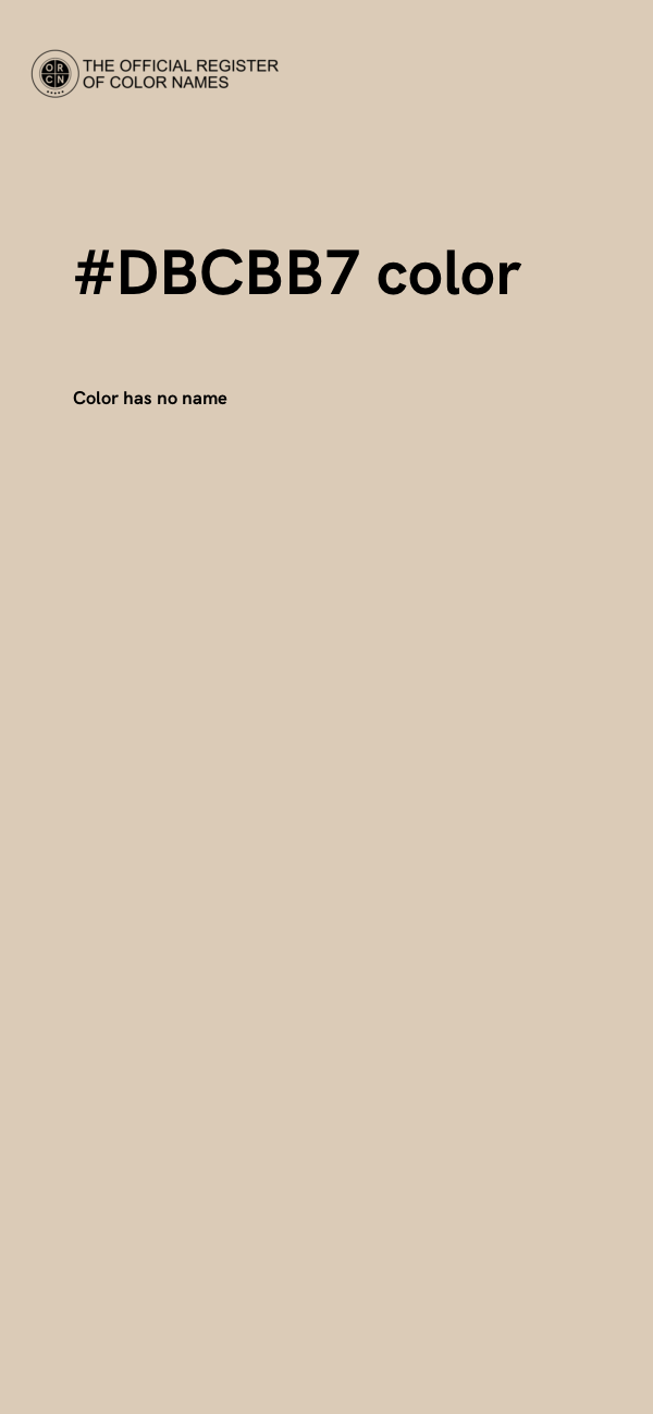 #DBCBB7 color image