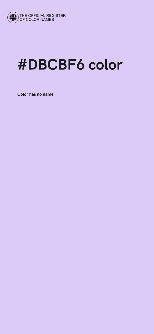 #DBCBF6 color image