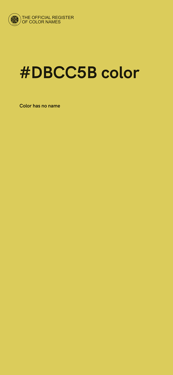#DBCC5B color image
