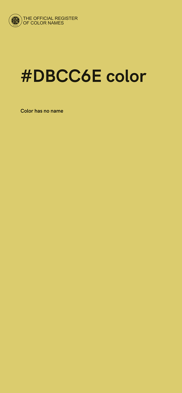 #DBCC6E color image