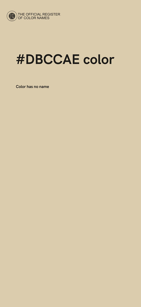 #DBCCAE color image
