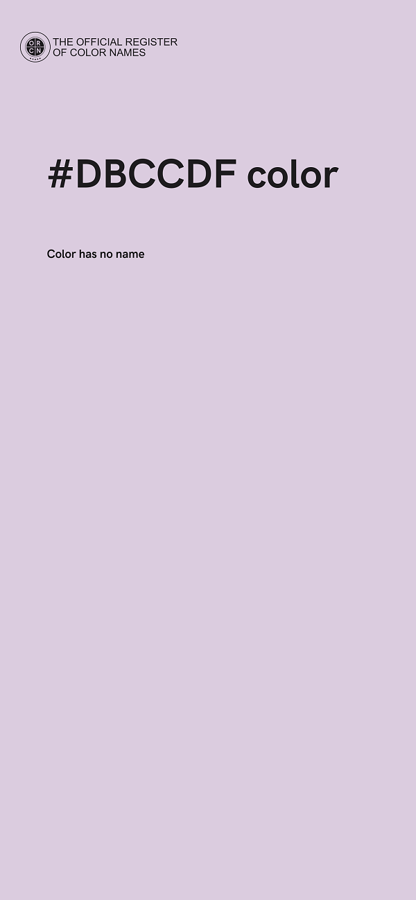 #DBCCDF color image
