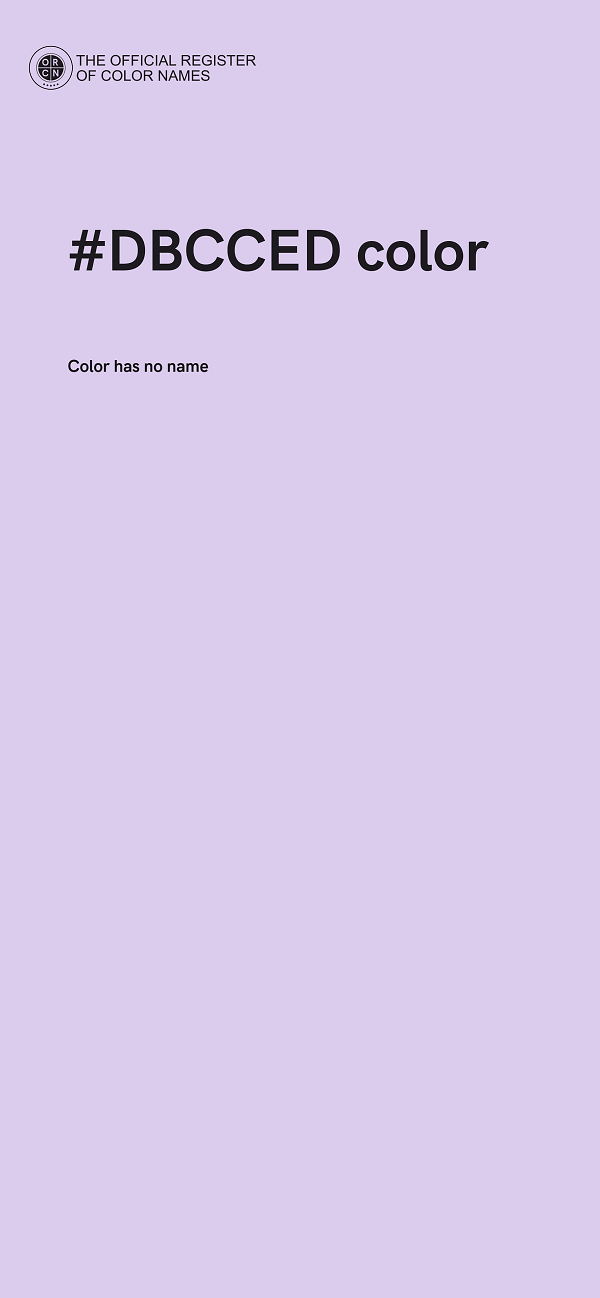 #DBCCED color image