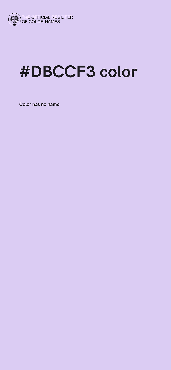 #DBCCF3 color image