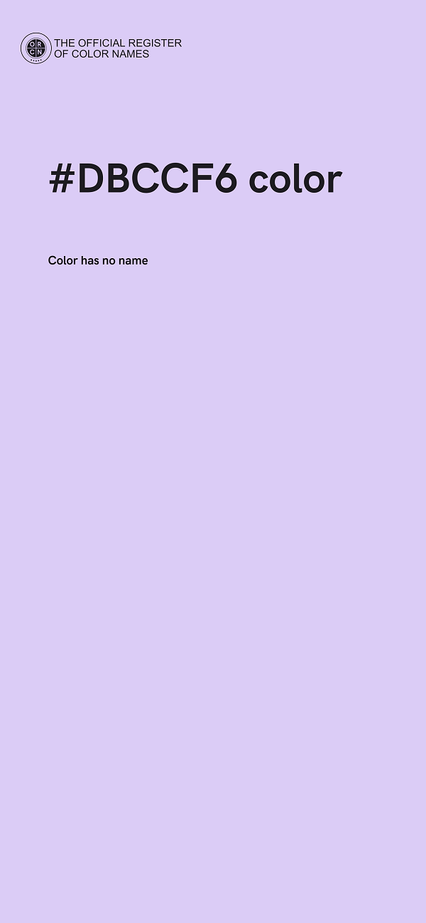 #DBCCF6 color image