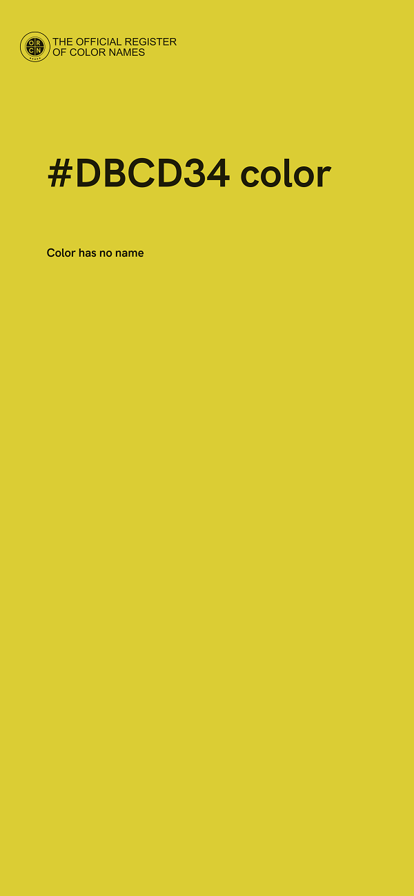 #DBCD34 color image