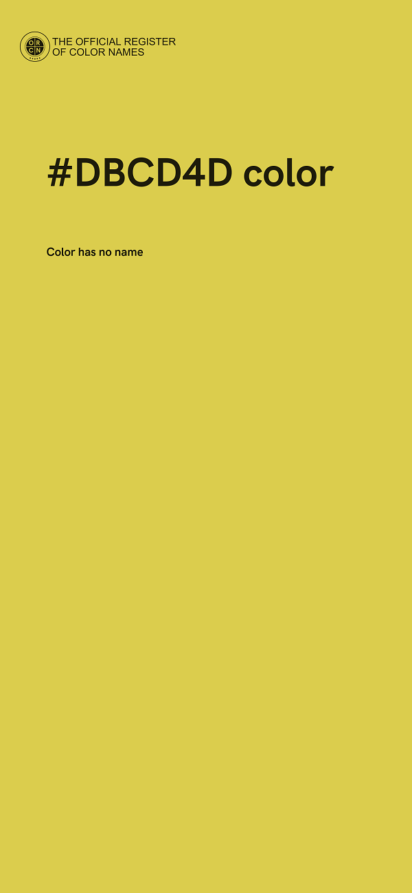 #DBCD4D color image