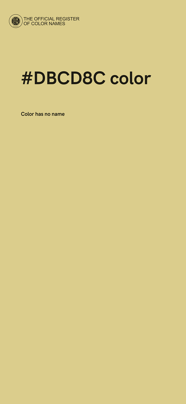 #DBCD8C color image