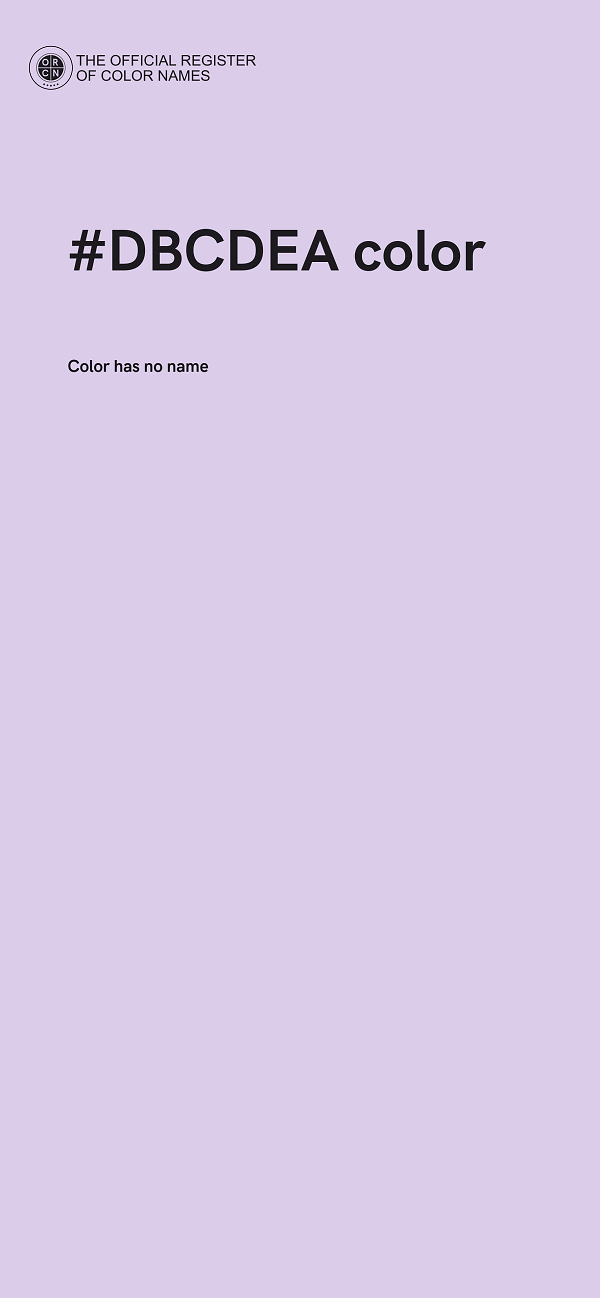 #DBCDEA color image