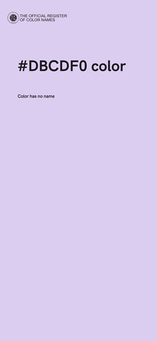 #DBCDF0 color image