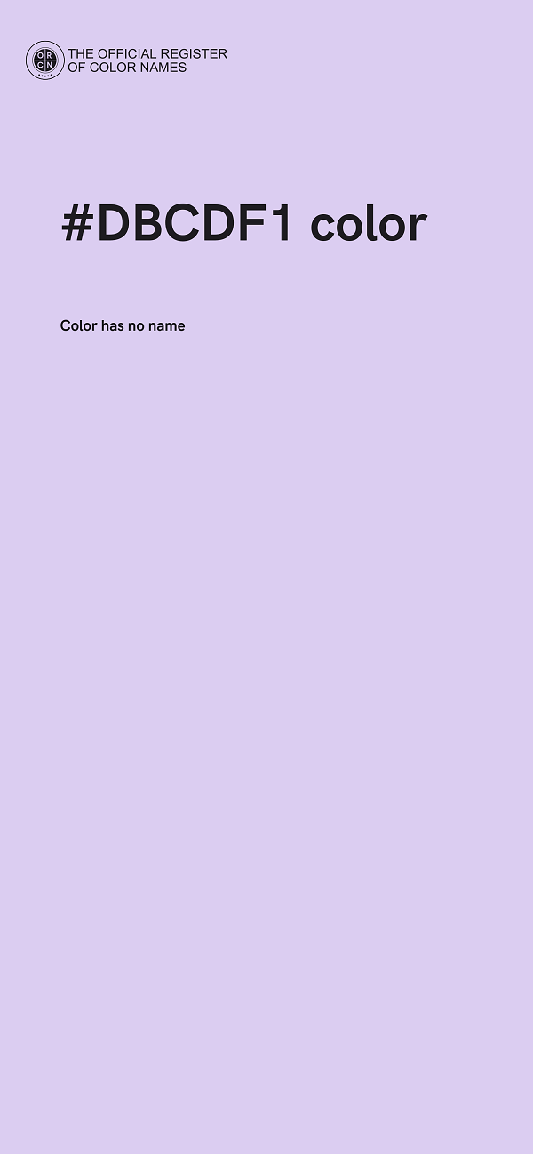 #DBCDF1 color image