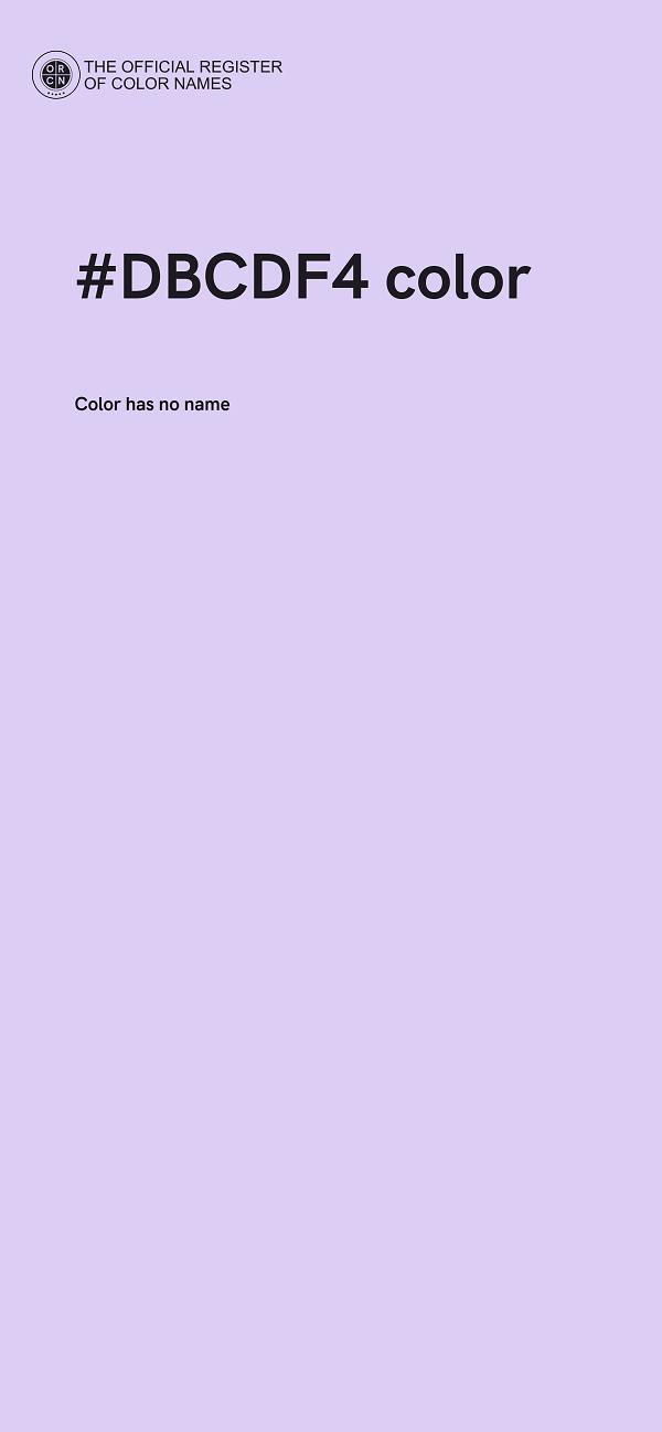 #DBCDF4 color image