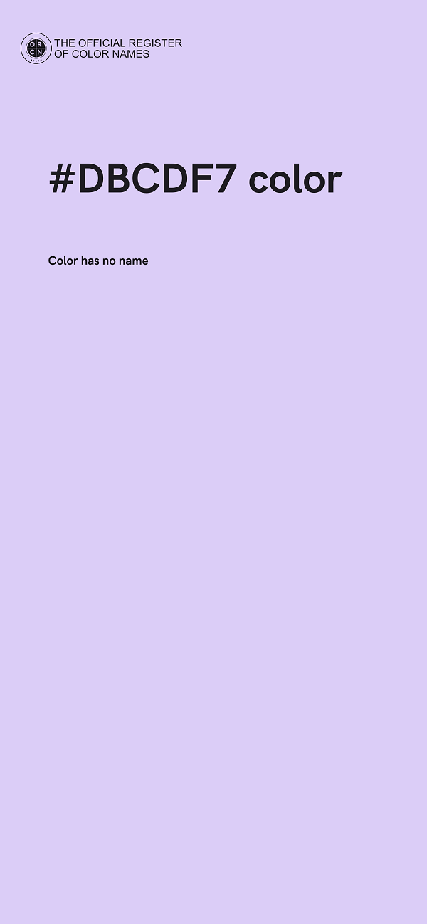 #DBCDF7 color image