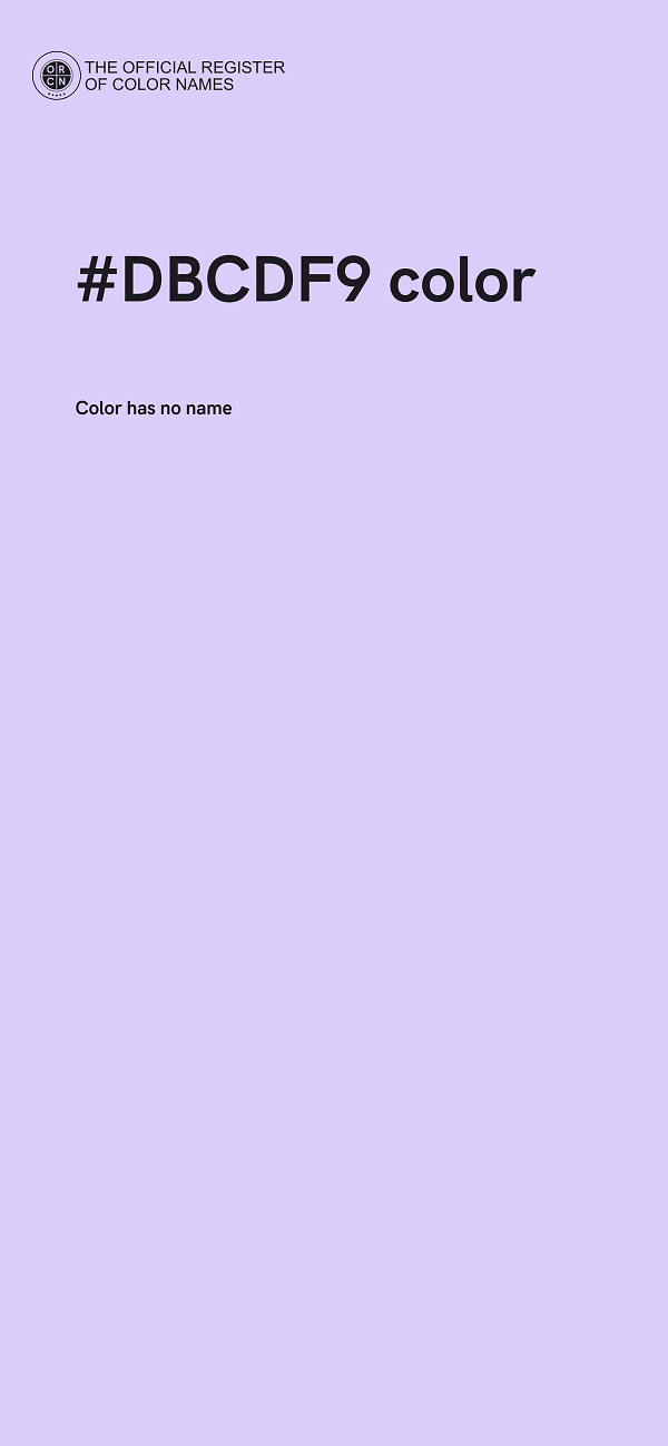 #DBCDF9 color image