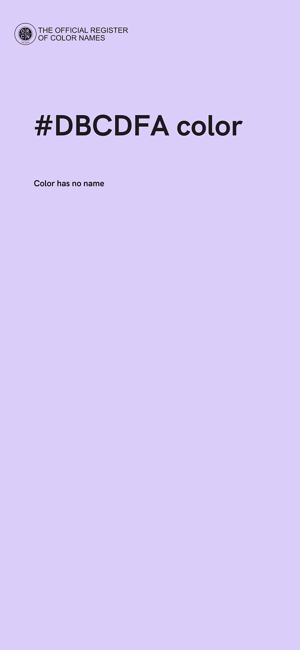 #DBCDFA color image