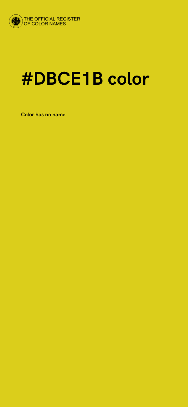 #DBCE1B color image