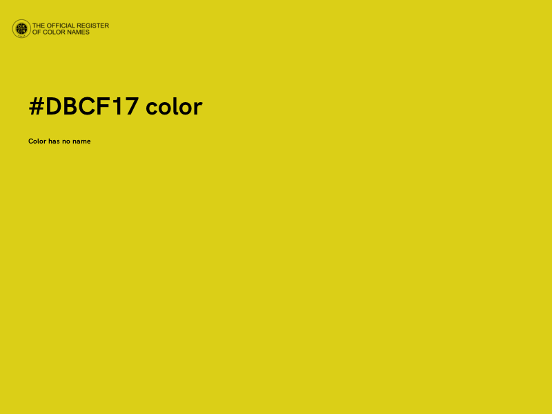#DBCF17 color image