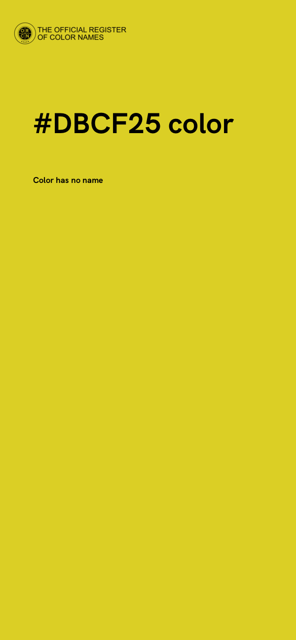 #DBCF25 color image