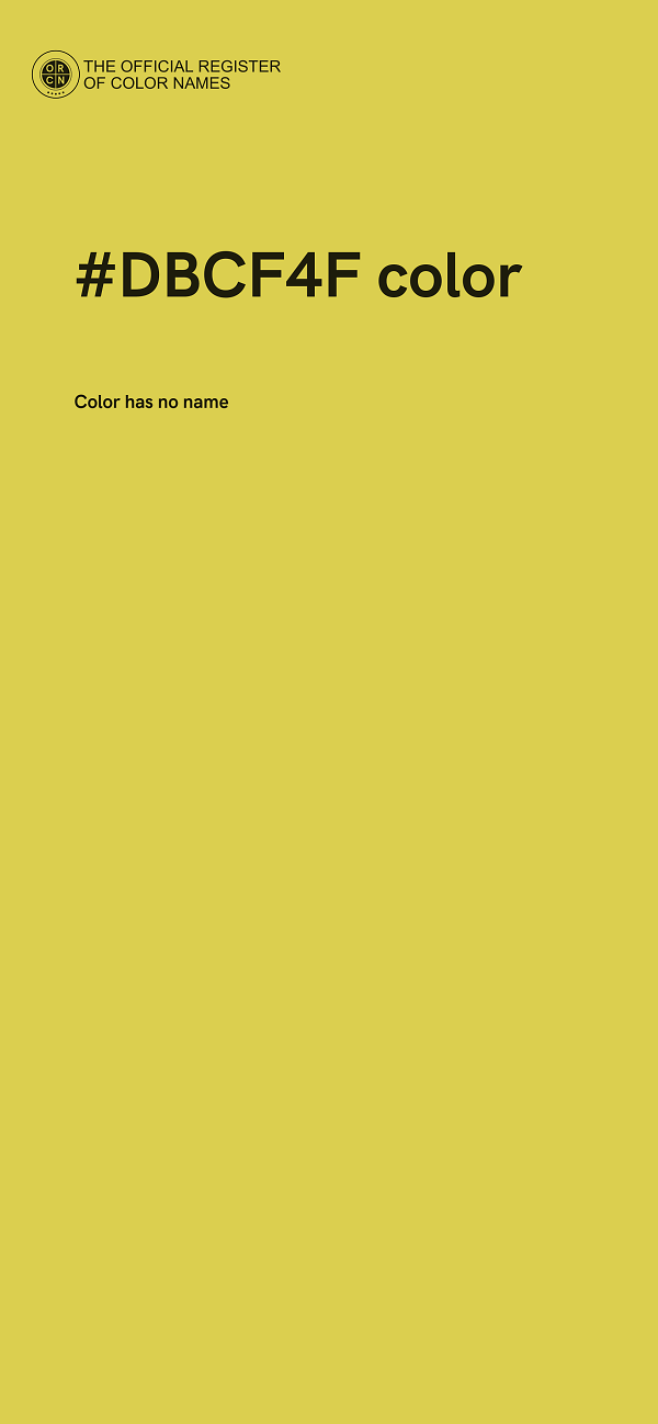 #DBCF4F color image
