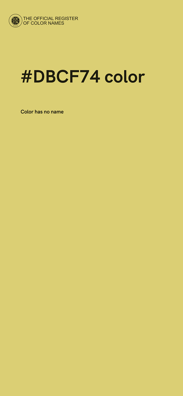 #DBCF74 color image