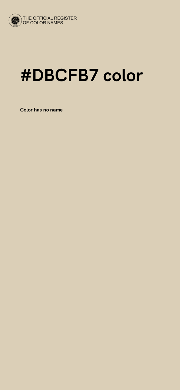 #DBCFB7 color image