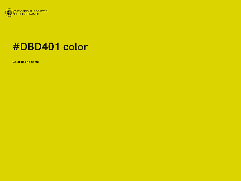 #DBD401 color image