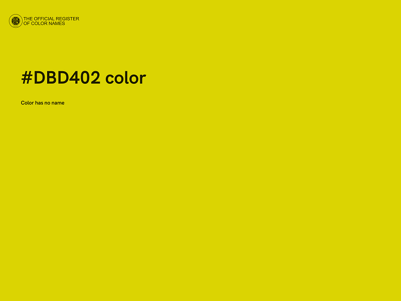 #DBD402 color image