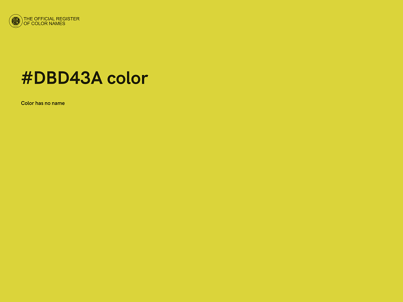 #DBD43A color image