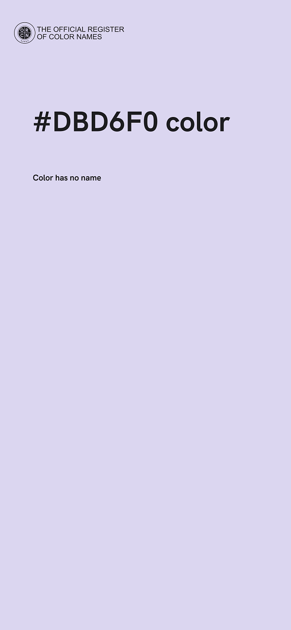 #DBD6F0 color image