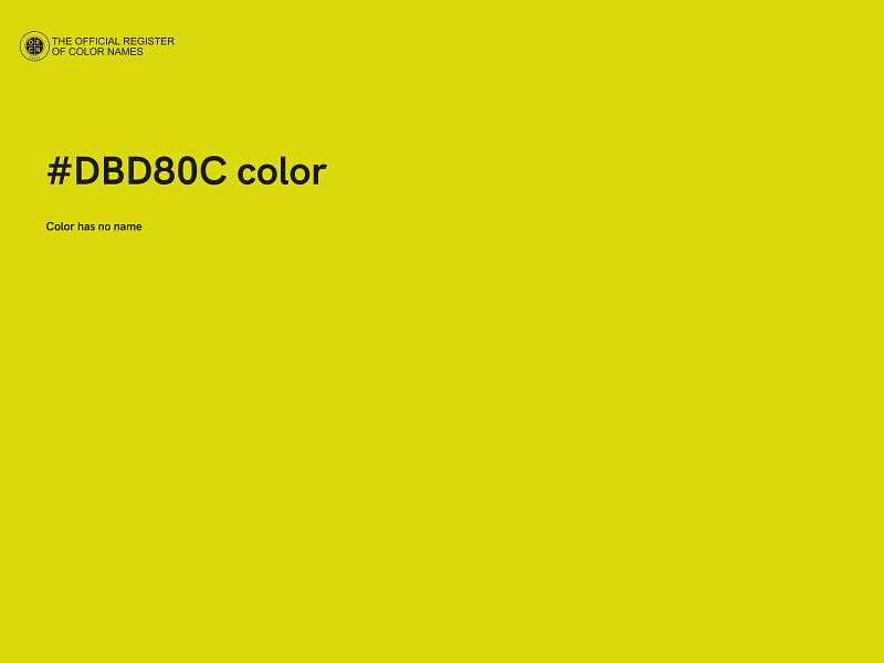 #DBD80C color image