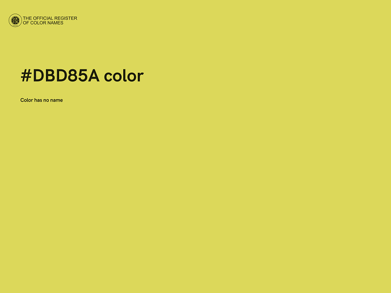 #DBD85A color image