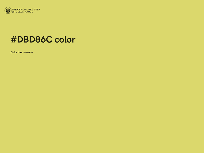 #DBD86C color image