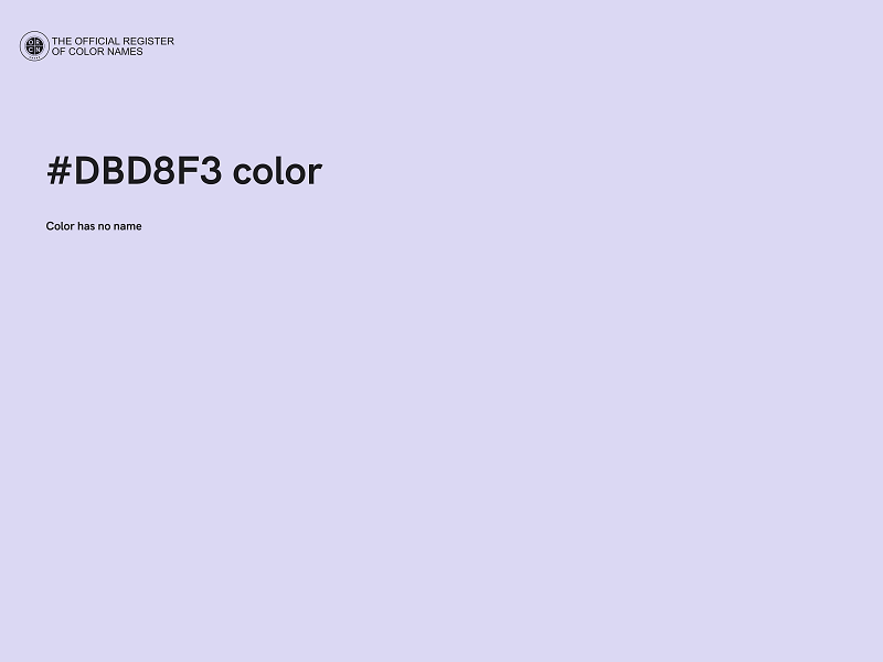 #DBD8F3 color image