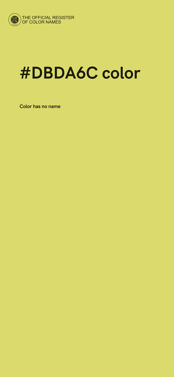 #DBDA6C color image