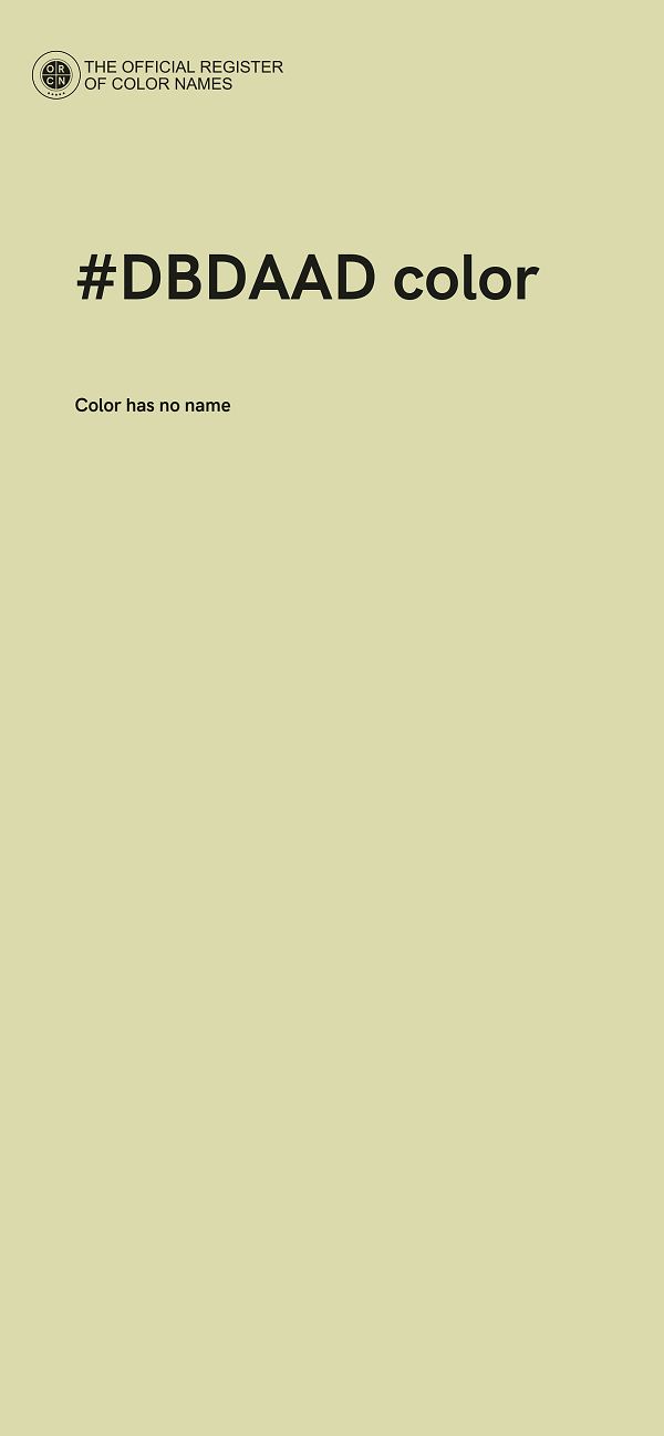 #DBDAAD color image