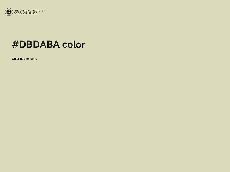 #DBDABA color image