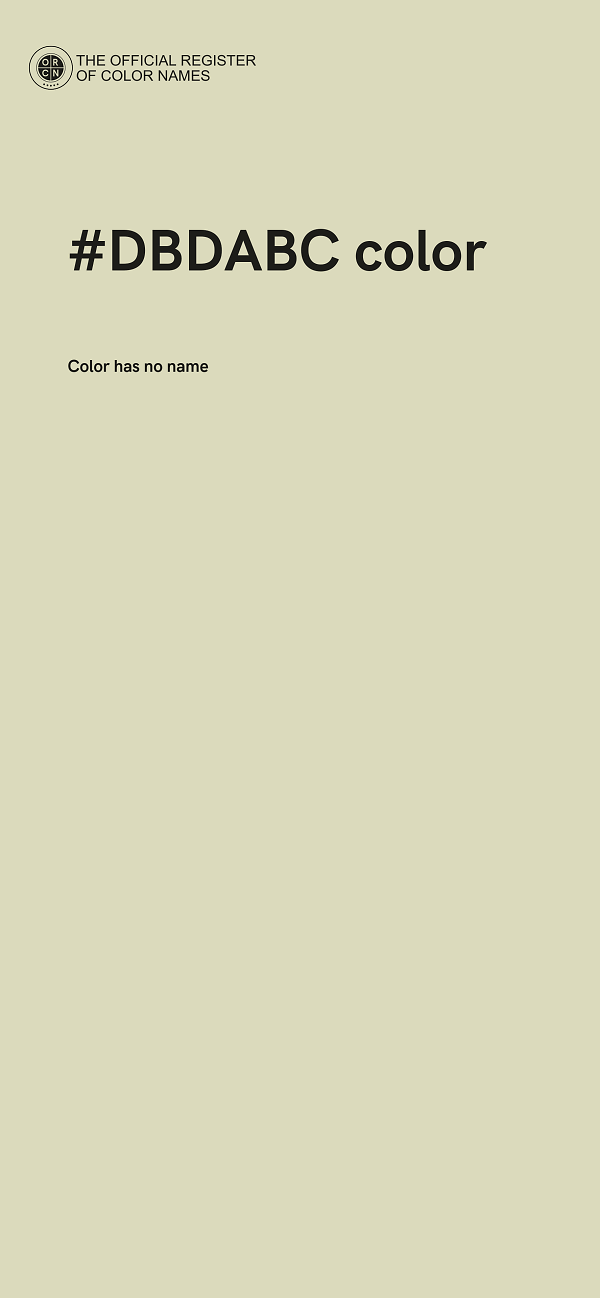 #DBDABC color image