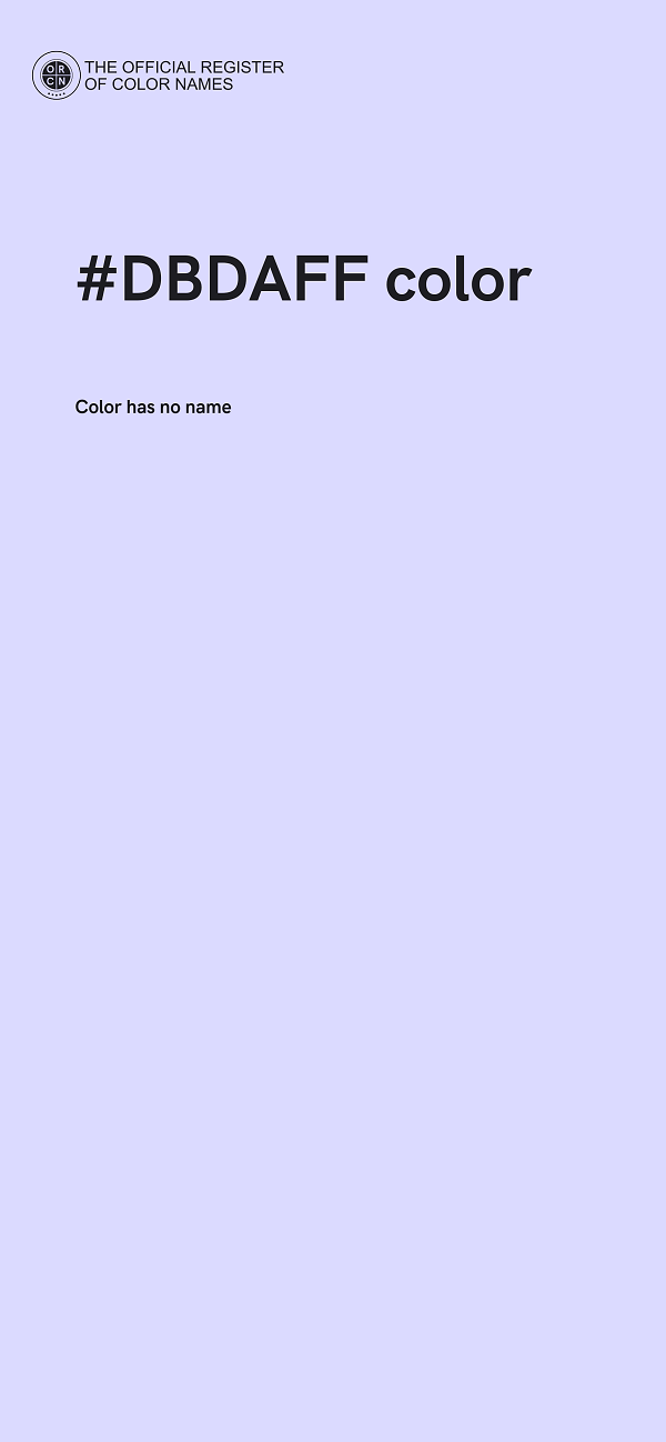#DBDAFF color image