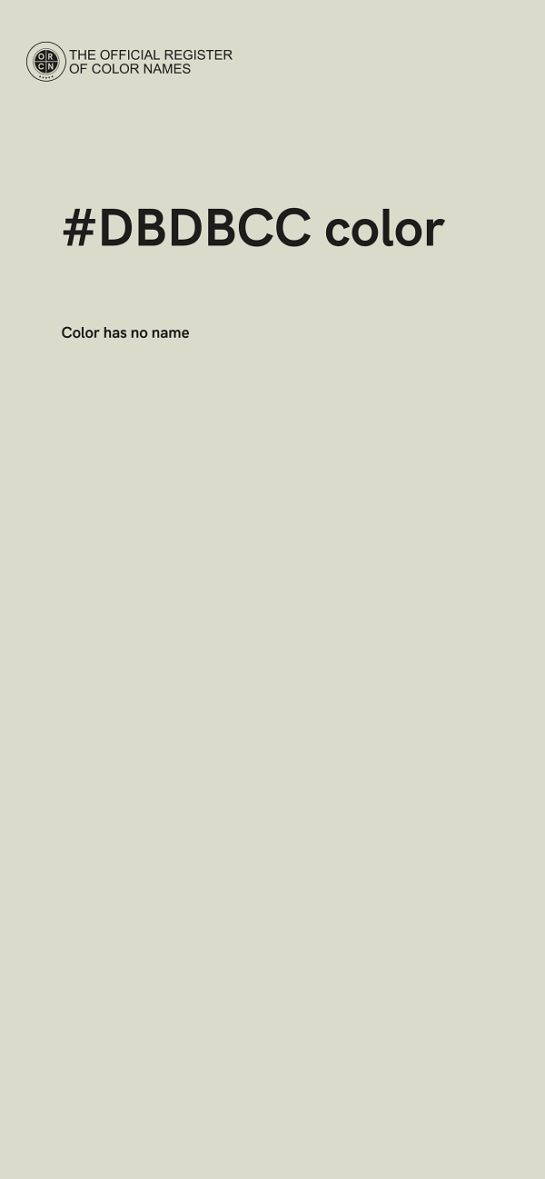 #DBDBCC color image