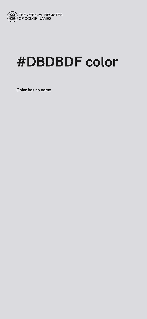 #DBDBDF color image