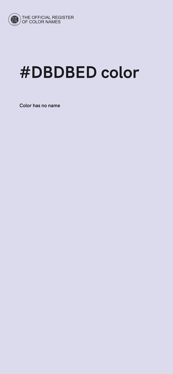 #DBDBED color image