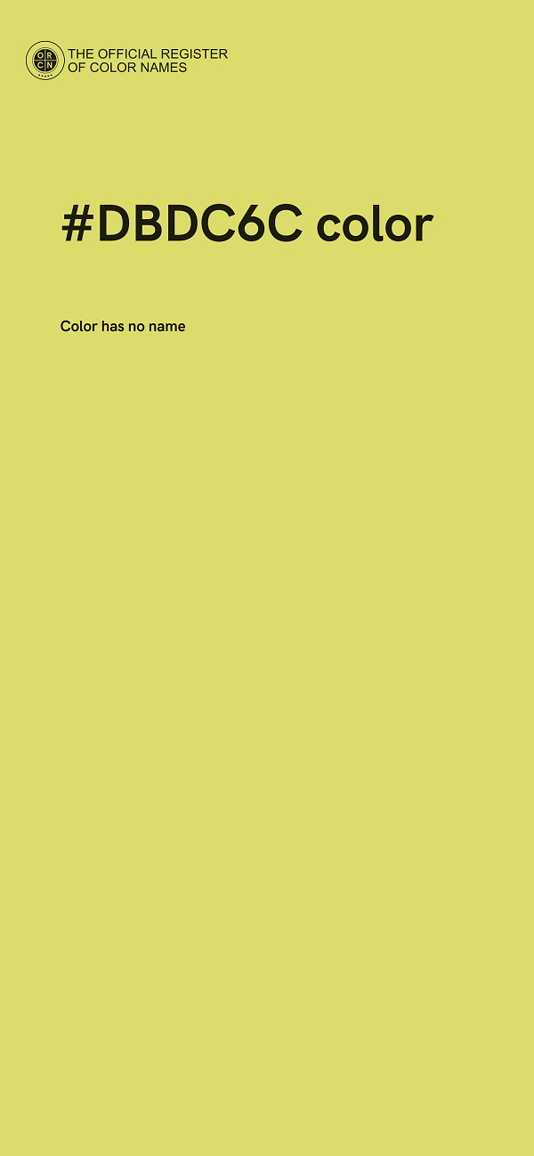 #DBDC6C color image