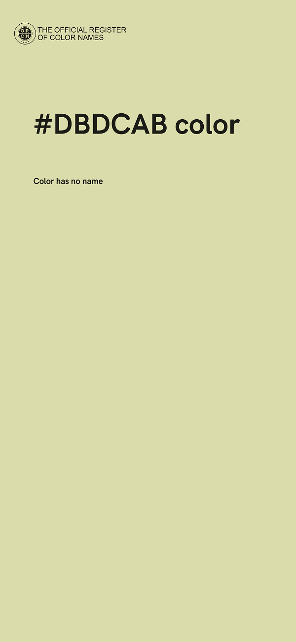 #DBDCAB color image