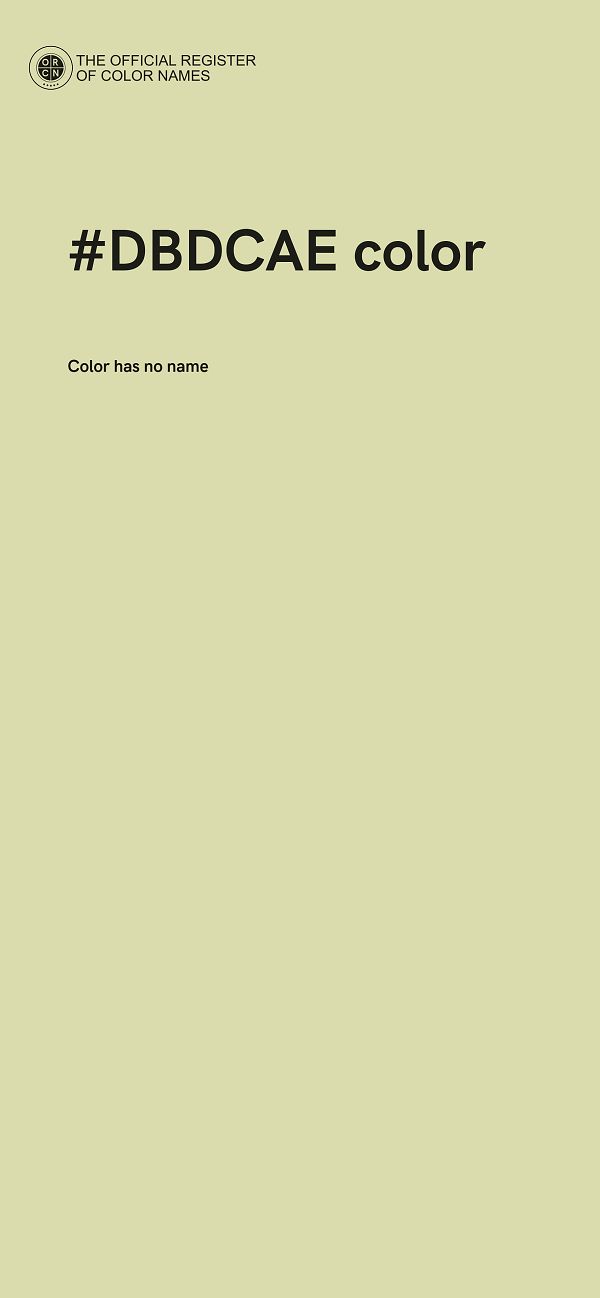 #DBDCAE color image