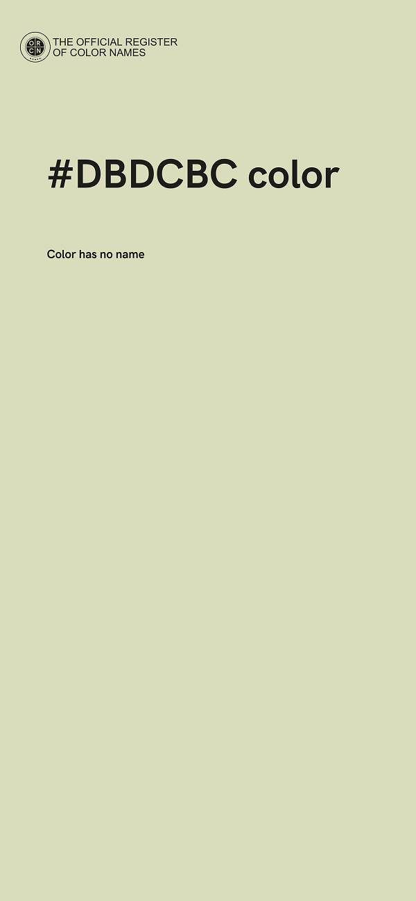 #DBDCBC color image